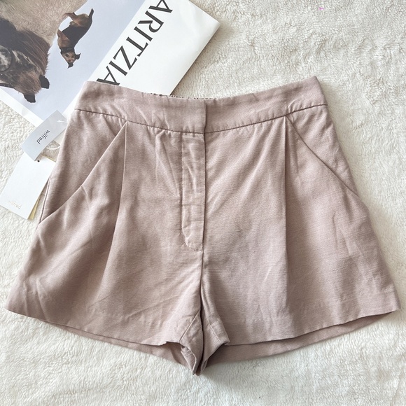 ARITZIA Wilfred Fable Linen 3" Mini Short - Picture 3 of 5